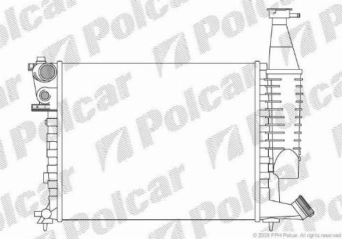 Polcar 579008-1 - Радиатор, охлаждане на двигателя vvparts.bg