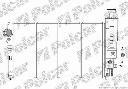 Polcar 574508-9 - Радиатор, охлаждане на двигателя vvparts.bg