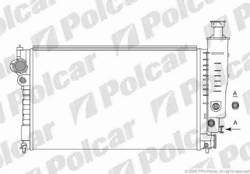 Polcar 5745085X - Радиатор, охлаждане на двигателя vvparts.bg