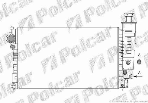 Polcar 574508-5 - Радиатор, охлаждане на двигателя vvparts.bg