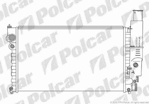 Polcar 5745086X - Радиатор, охлаждане на двигателя vvparts.bg