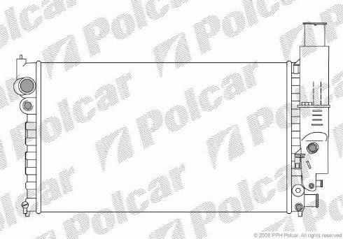 Polcar 574508-2 - Радиатор, охлаждане на двигателя vvparts.bg