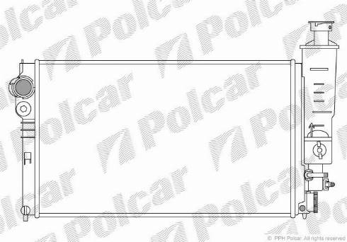 Polcar 574508A4 - Радиатор, охлаждане на двигателя vvparts.bg