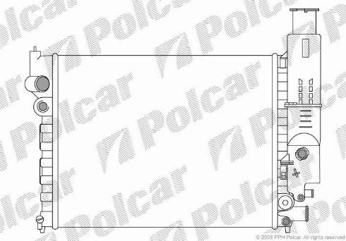 Polcar 574508A1 - Радиатор, охлаждане на двигателя vvparts.bg