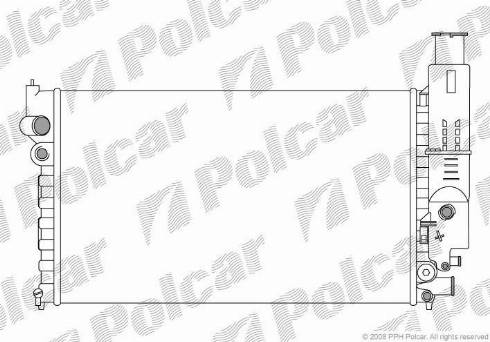 Polcar 574508A2 - Радиатор, охлаждане на двигателя vvparts.bg