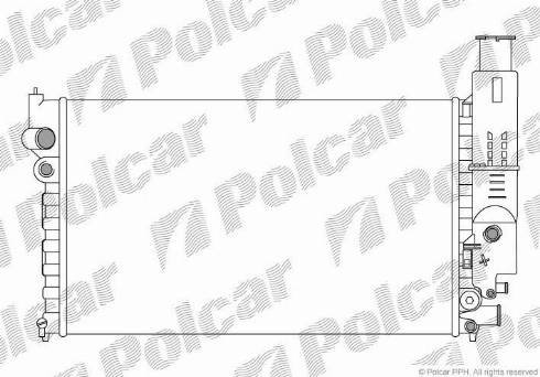 Polcar 574508B2 - Радиатор, охлаждане на двигателя vvparts.bg