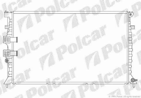 Polcar 5746080X - Радиатор, охлаждане на двигателя vvparts.bg