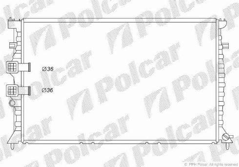 Polcar 5746087X - Радиатор, охлаждане на двигателя vvparts.bg
