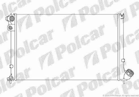 Polcar 574608A2 - Радиатор, охлаждане на двигателя vvparts.bg