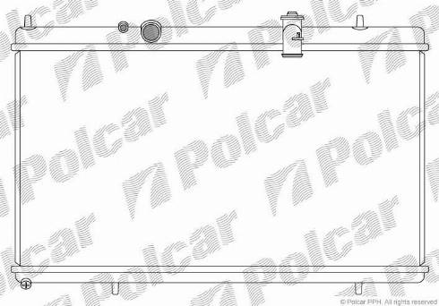 Polcar 574808-4 - Радиатор, охлаждане на двигателя vvparts.bg