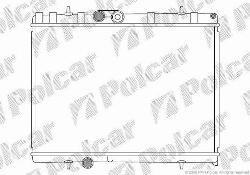 Polcar 574808-5 - Радиатор, охлаждане на двигателя vvparts.bg