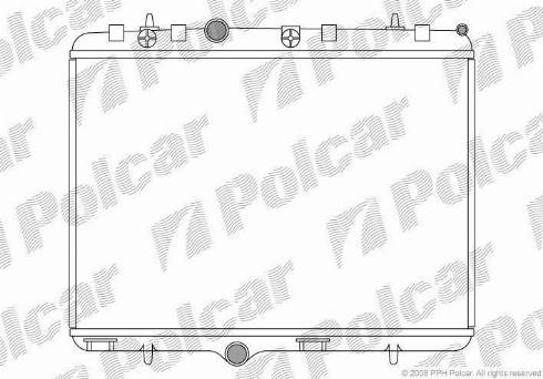 Polcar 574808-1 - Радиатор, охлаждане на двигателя vvparts.bg