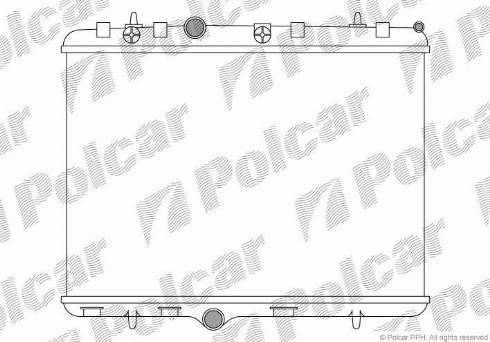 Polcar 574808A1 - Радиатор, охлаждане на двигателя vvparts.bg