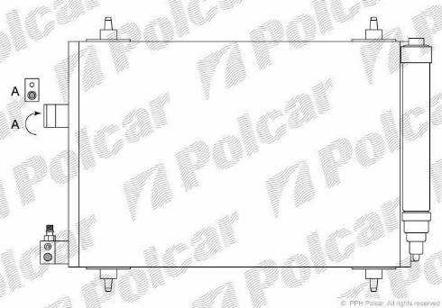 Polcar 5748K8C1 - Кондензатор, климатизация vvparts.bg