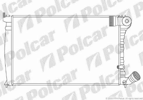 Polcar 576508-5 - Радиатор, охлаждане на двигателя vvparts.bg