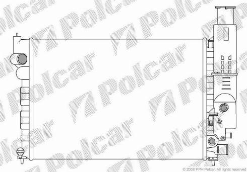 Polcar 576508-1 - Радиатор, охлаждане на двигателя vvparts.bg