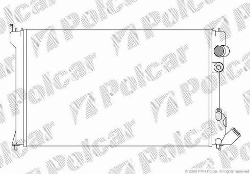 Polcar 576508-3 - Радиатор, охлаждане на двигателя vvparts.bg