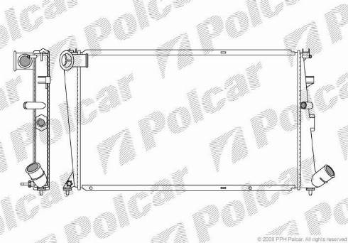 Polcar 5765082X - Радиатор, охлаждане на двигателя vvparts.bg