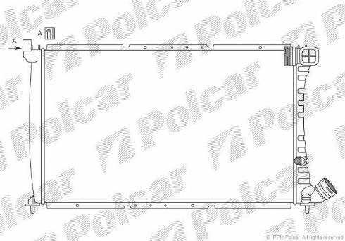 Polcar 576508A5 - Радиатор, охлаждане на двигателя vvparts.bg