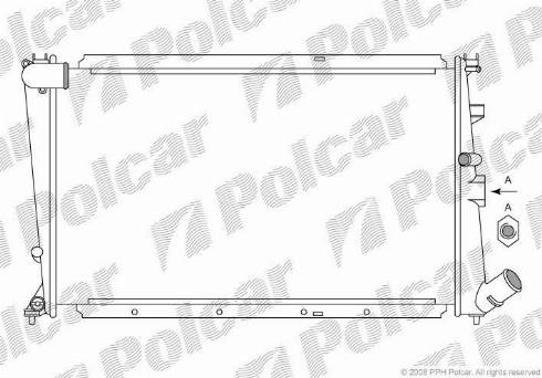 Polcar 576508A2 - Радиатор, охлаждане на двигателя vvparts.bg