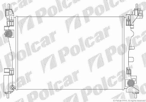 Polcar 576008A1 - Радиатор, охлаждане на двигателя vvparts.bg