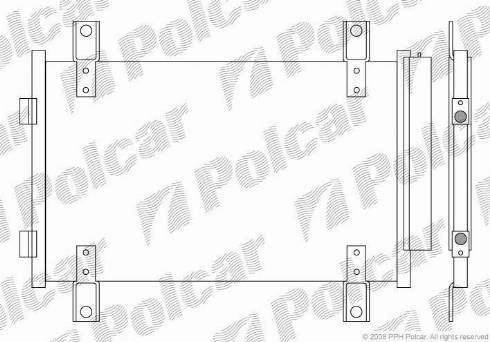 Polcar 5704K81X - Кондензатор, климатизация vvparts.bg