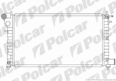 Polcar 570608-4 - Радиатор, охлаждане на двигателя vvparts.bg