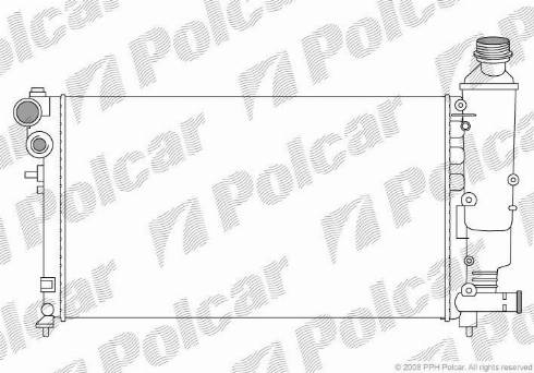 Polcar 5706086X - Радиатор, охлаждане на двигателя vvparts.bg