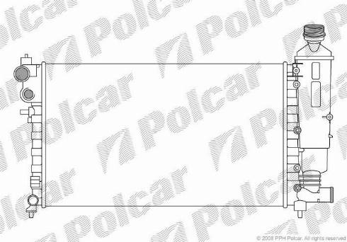 Polcar 570608-6 - Радиатор, охлаждане на двигателя vvparts.bg