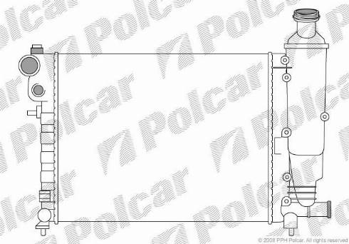 Polcar 5706081X - Радиатор, охлаждане на двигателя vvparts.bg