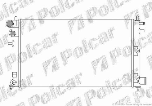 Polcar 570608A4 - Радиатор, охлаждане на двигателя vvparts.bg