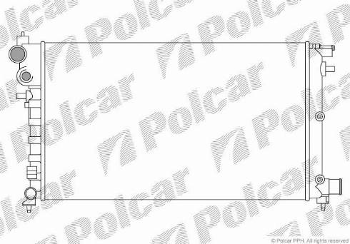 Polcar 570608A2 - Радиатор, охлаждане на двигателя vvparts.bg