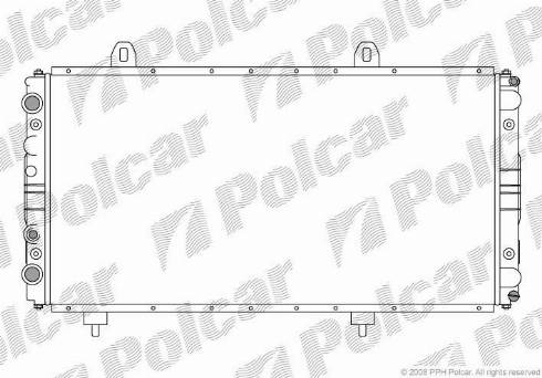 Polcar 570108-2 - Радиатор, охлаждане на двигателя vvparts.bg