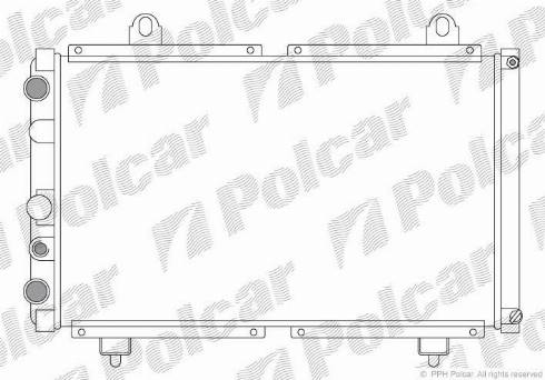 Polcar 570108A3 - Радиатор, охлаждане на двигателя vvparts.bg