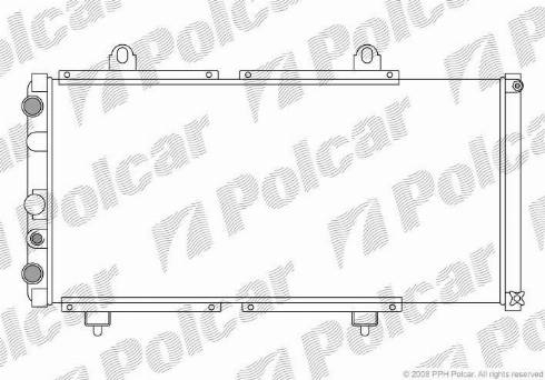 Polcar 570108A2 - Радиатор, охлаждане на двигателя vvparts.bg