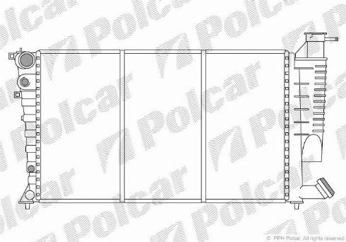 Polcar 5708081X - Радиатор, охлаждане на двигателя vvparts.bg