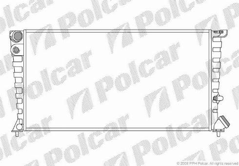 Polcar 5708082X - Радиатор, охлаждане на двигателя vvparts.bg