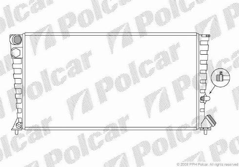 Polcar 570808-2 - Радиатор, охлаждане на двигателя vvparts.bg