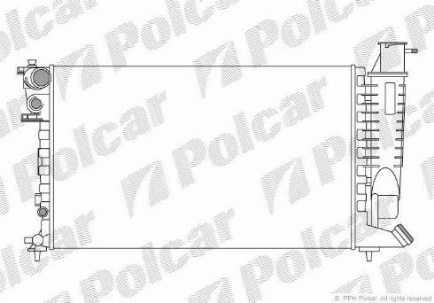 Polcar 570808A1 - Радиатор, охлаждане на двигателя vvparts.bg