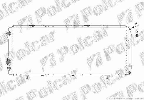 Polcar 570208-4 - Радиатор, охлаждане на двигателя vvparts.bg