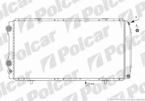 Polcar 570208-1 - Радиатор, охлаждане на двигателя vvparts.bg