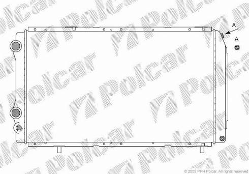 Polcar 570208-3 - Радиатор, охлаждане на двигателя vvparts.bg