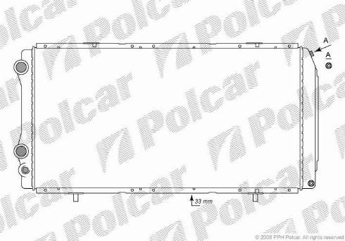 Polcar 570208-2 - Радиатор, охлаждане на двигателя vvparts.bg