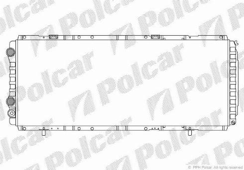 Polcar 570208A4 - Радиатор, охлаждане на двигателя vvparts.bg