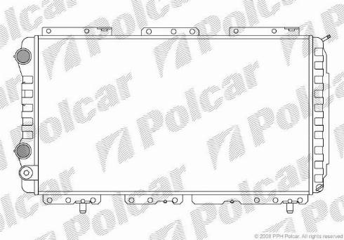 Polcar 570208A3 - Радиатор, охлаждане на двигателя vvparts.bg