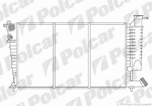 Polcar 5707086X - Радиатор, охлаждане на двигателя vvparts.bg