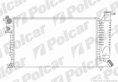 Polcar 5707082X - Радиатор, охлаждане на двигателя vvparts.bg