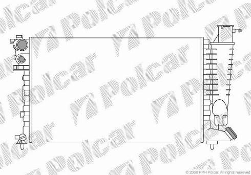 Polcar 570708-2 - Радиатор, охлаждане на двигателя vvparts.bg