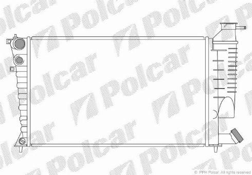 Polcar 570708A6 - Радиатор, охлаждане на двигателя vvparts.bg