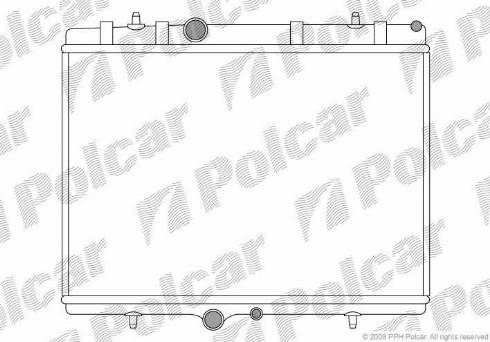 Polcar 571008-4 - Радиатор, охлаждане на двигателя vvparts.bg